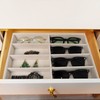 JETEHO 2 Pack Sunglasses Drawer Organizer Sunglasses Tray Organizer Glasses