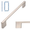 KOOFIZO Wide Foot Cabinet Bar Pull - Brushed Nickel Modern