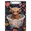 Highland Cow Clipboard, Cute Decorative Clip Board with Metal Clip