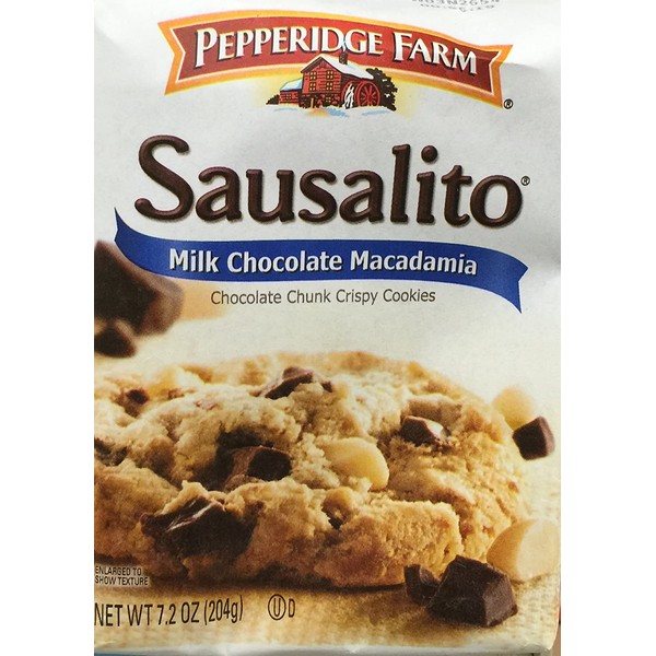7.2oz Pepperidge Farm Sausalito Milk Chocolate Macadamia, Pack of 2