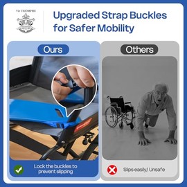 Transfer Board with Adjustable Safety Strap Buckle, Heavy Duty Slide Board