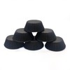 Bakehope Standard Baking Cups, Classic Black Greaseproof Festive Cupcake Liners,