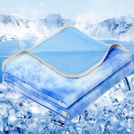 inhand Cooling Blanket Queen Size (90"x90"), Cooling Blankets for Hot Sleepers, Absorbs Heat to Keep Adults Cool for Summer Nights Sweats, Thin Cold Lightweight Blanket for Couch Bed, All Season Use