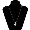Carufin Boho Teardrop Necklace Drop Pendant Necklace Water Drop Statement