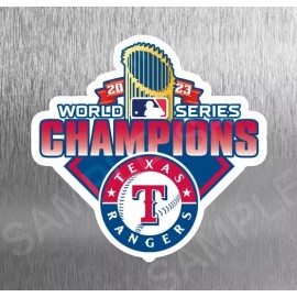 Magnet Die-Cut Texas Rangers 2023 World Series Champions Baseball Championship