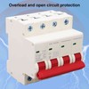 4P Miniature Circuit Breaker DIN Rail Mounting Overload Protection Switch