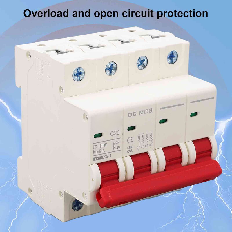 4P Miniature Circuit Breaker DIN Rail Mounting Overload Protection Switch