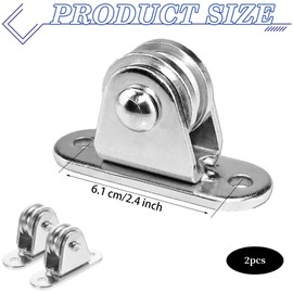 2 Pcs Single Pulley Blocks, rope roller,pulley wheel，for Cord Material Handling Moving Pool Sunshade Heavy and Ceiling Curtains Pool