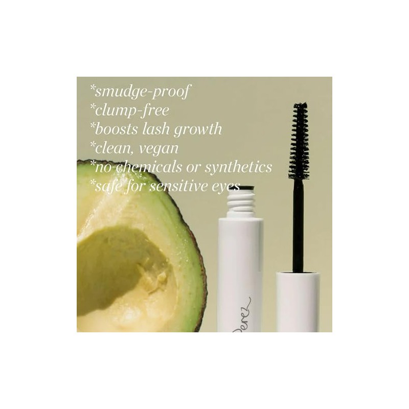 Ere Perez Mascara de Aguacate Contra Agua, Black, 10 ml