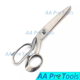 AA Pro Tailor Scissors Upholstery Dressmaking Fabric Heavy Duty Shears 6,8,10,12 Silver - 12" Tailor Scissors