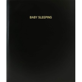 BookFactory Baby Sleeping Log Book/Journal/Logbook - 120 Page, 8.5"x11", Black Hardbound (XLog-120-7CS-A-L-Black(Baby Sleeping Log Book))