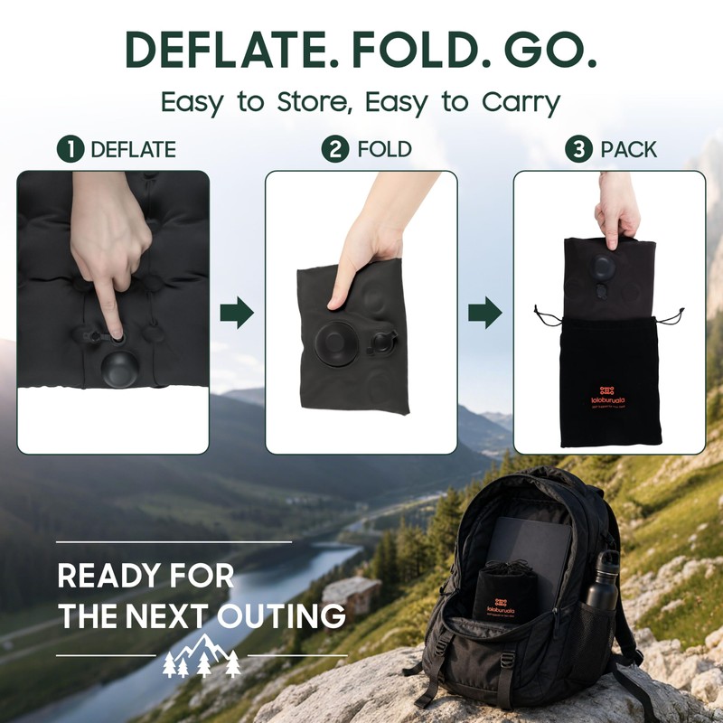 Lumbar Support Pillow, Inflatable Seat Cushion, Lightweight Car Back Cushion,