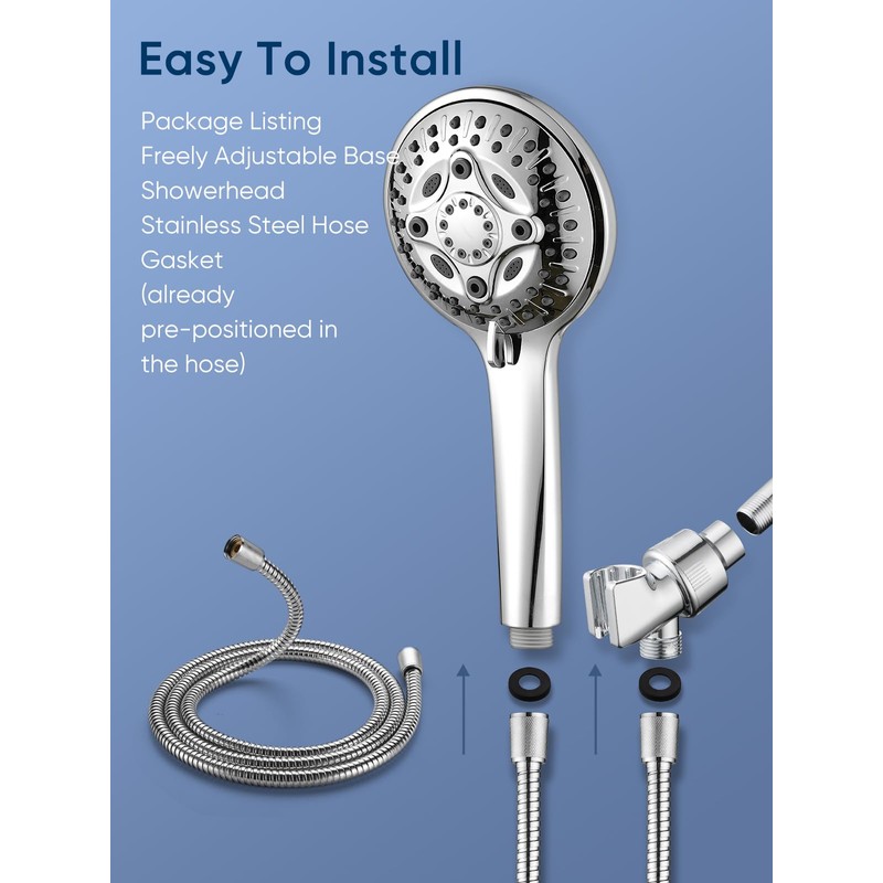 Heemli 12 Inch Rain Shower Head - High Pressure Shower