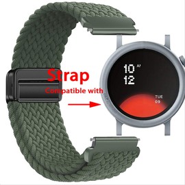 GIOPUEY Strap Compatible with CMF Watch Pro 2, Braided Nylon Strap, Unisex, Elastic Replacement Strap, Green