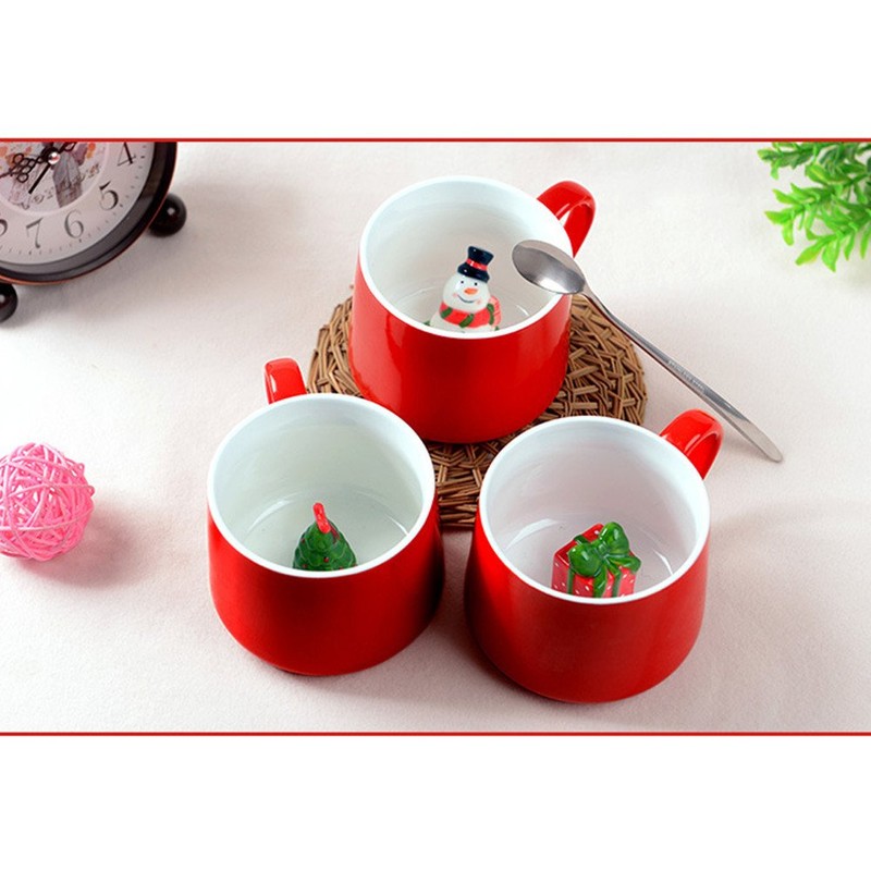 zah 300 ml Animal 3d taza mañana Taza, Santa Claus,