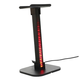 Gatuida RGB Headphone Stand Sound Sensor Removable Gaming Accessory for Desk Ambient Lighting Non- Pad Headset Holder for Gamers