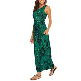 Hount Maxi Dress for Women Beach Vacation Bohemian 2025 Floral Dress 12 L