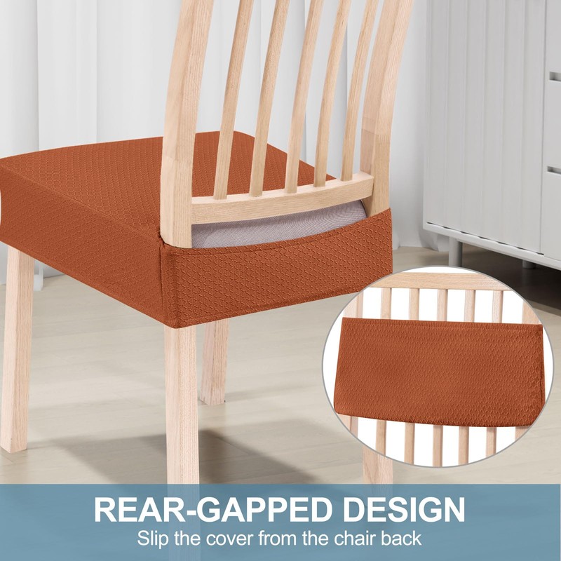 Smiry Stretch Jacquard Seat Covers for Dining Room Chairs Set