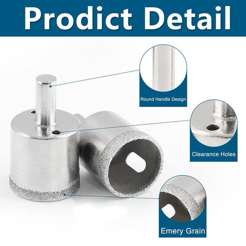 Aracombie 15 Pack Diamond Hole Saw Kit, Ceramic Tile Drill