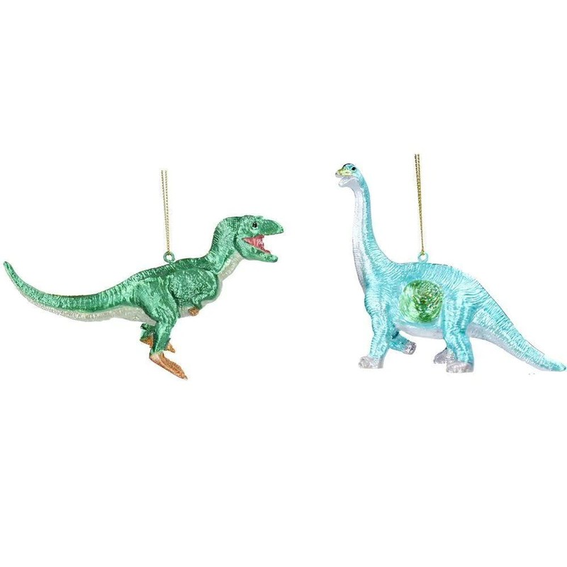 Gisela Graham Dinosaur Christmas Tree Decorations Set of 5