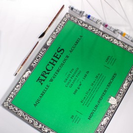 Arches Watercolor Paper Block, Cold Press, 16" x 20", 140 Pound