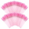 LOPHE Pink Eyelash Brushes, Disposable, Pack of 200 Crystal Eyelash