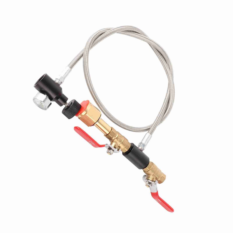 CGA‑320 CO2 Cylinder Refill Adapter with Hose For Filling Soda