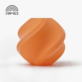 Bambu Lab Matte PLA 3D Printer Filament, 1.75mm PLA 3D Printing Filament Dimensional Accuracy +/- 0.03 mm, Fast Printing RFID PLA, No Warping & Tangling, 3D Print Material with Reusable 1kg Spool:_Mandarin Orange_Filament with spool_1kg