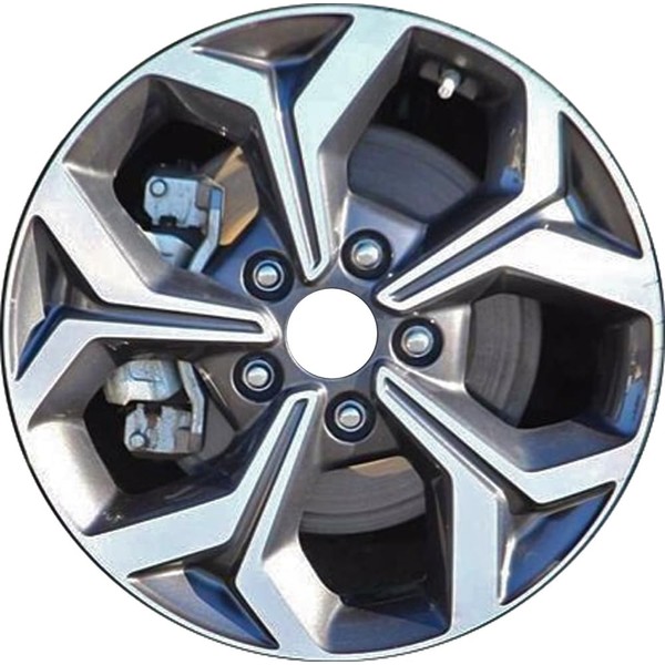 16" 16x6.5" New Replacement Machined and Grey Aluminum Alloy Wheel