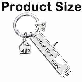 GETFACAI 2 PCS New Home Keyring, New Home Gifts, New House Gift Ideas, New Home Owners Keyring, New Home New Adventures Realtor Closing Gifts, New Home Owner Keychains Men Women