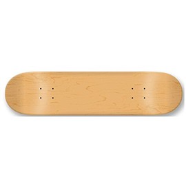 Blank Decks Warning Skateboard Deck (Natural)