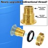 wantmatch 2 Pack Brass Bulkhead Fitting with Plug Double-Threaded 1/2