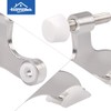 HOMOTEK 6 Pack Hinge Pin Satin Nickel Door Stopper,Adjustable Deluxe