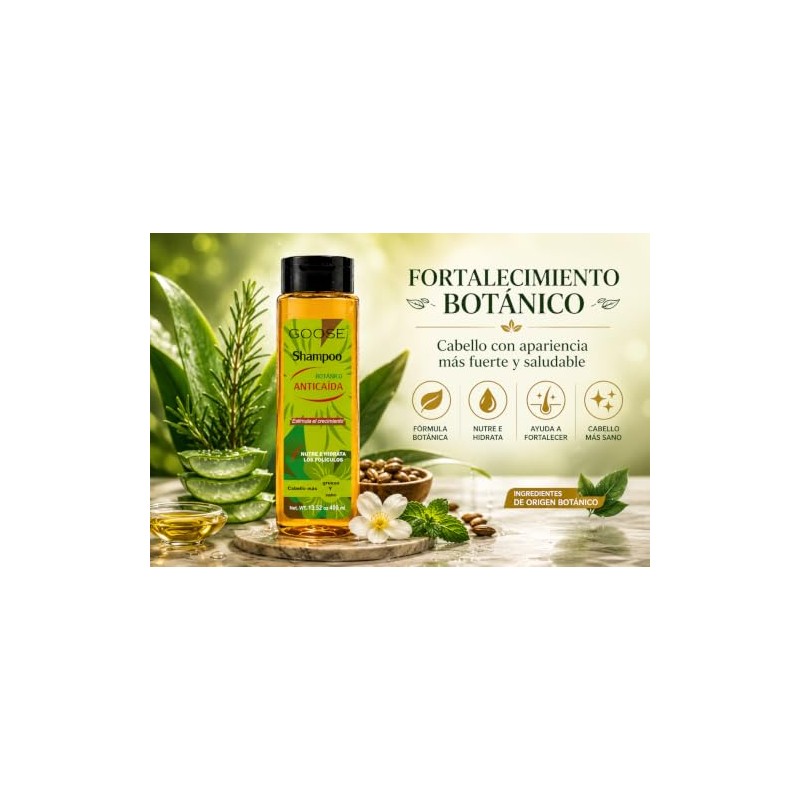 Shampoo Botánico para Todo Tipo de Cabello 400 ml (Fino)