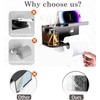Toilet Paper Holder Wall Mount - Strong Adhesive or Screw