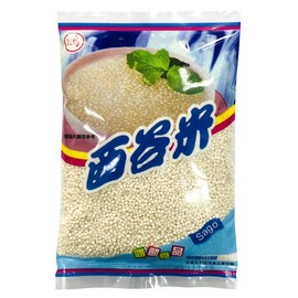 White Sago Tapioca Pearls Mini Boba, Samll Tapioca Boba Pearls Balls, Make Taro Coconut Milk Mango Pomelo Sago Dessert -250g(8.8oz)