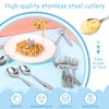 16 Pieces Toddler Utensils Kids Silverware Set, Stainless Steel Childrens