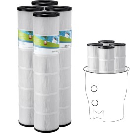 4Pack Hot Tub Spa Pool Filter Cartridge 130 Sq. Ft Compatible Pentair CCP520Color: White