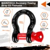 MAIKEHIGH Tow Strap Heavy Duty with Hooks, 2"×16ft 22,000Lbs Tow