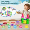 Mini Magnetic Tiles, Toddler Toys Travel Magnetic Building Blocks for
