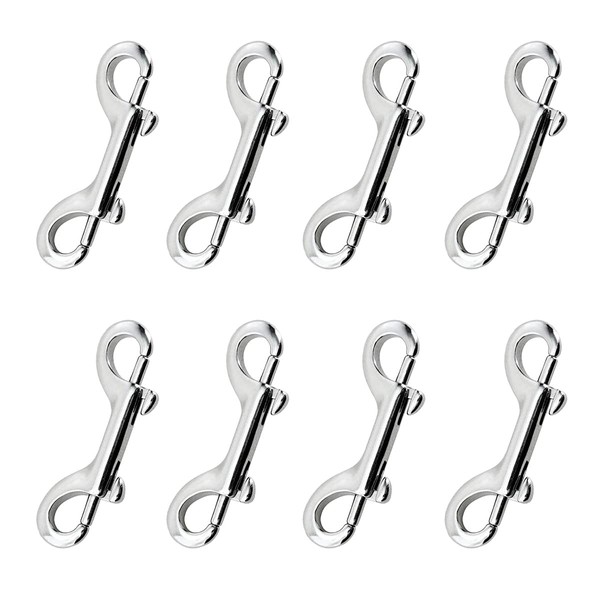 Double Carabiner Hooks, Pack of 8 Robust Double Carabiner Bolt