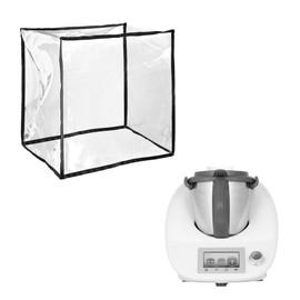 kwmobile Cover Compatible with Thermomix TM5 / TM6 with Varoma - Clear TPU Plastic Case for Kitchen Machine - Transparent/Black