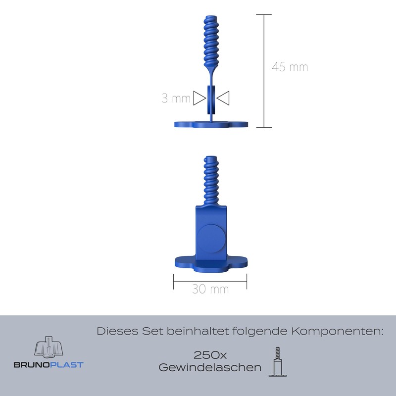 Brunoplast NIVIFIX 250x Thread Tabs Pro for 3 mm Joints