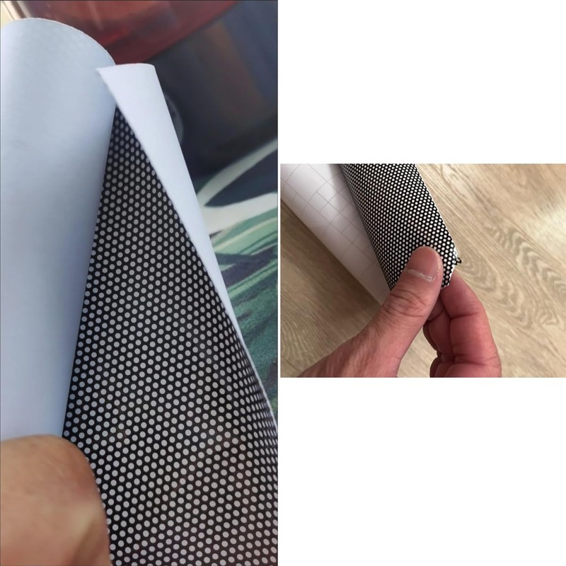 YehVeh 2 Pack Car Windshield Sunshade Vinyl Sticker One-Way Perforated