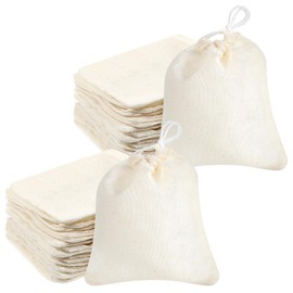 cobee 200 Pcs 3x4 in Cotton Muslin Bags, Small Drawstring Bags Reusable Cotton Bags with Drawstring Cloth Bag Sachet Bags Empty Tea Bags for Loose Tea Spice Bags for DIY Craft Gift Sachet Soap Candy