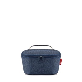 reisenthel coolerbag S Pocket - Cool Bag with Outer Material Made from Recycled PET Bottles - Ideal for Lunch on the Go, Colour: Herringbone Dark Blue