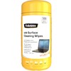 Fellowes 100 Surface Cleaning Wipes - Biodegradable Non Streak Surface