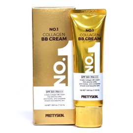 PRETTYSKIN Collagen BB Cream with Zinc Oxide & Titanium Dioxide – Lightweight Daily Korean BB Cream for Moisture Balance, Natural Coverage & Skin Comfort (1.69 fl.oz.)