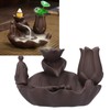 Incense Burner Red Porcelain Dragonfly Shape Backflow Smoke Waterfall Sandalwood