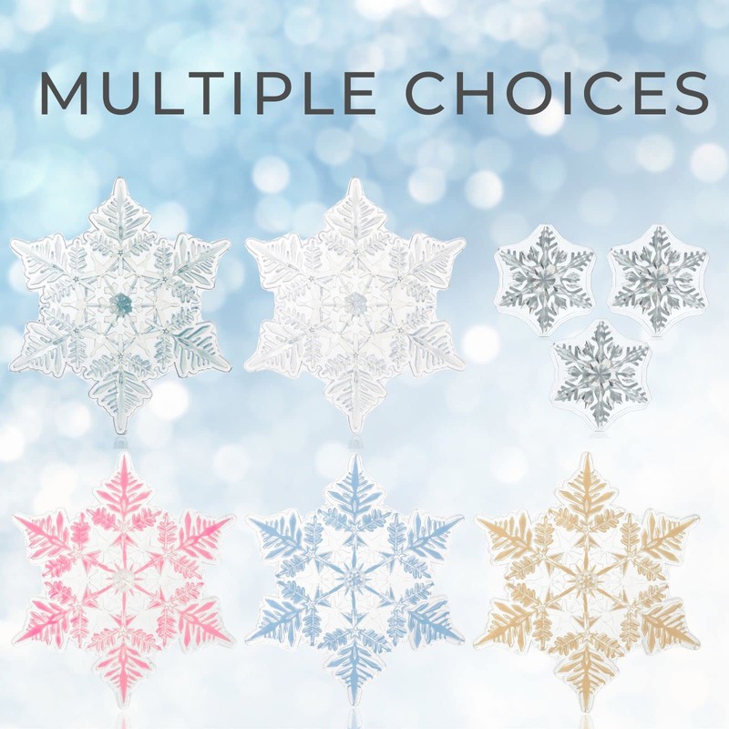 devembr Snowboard Stomp Pad, 3D Clear Snowflake Snowboard Stomp Pads,